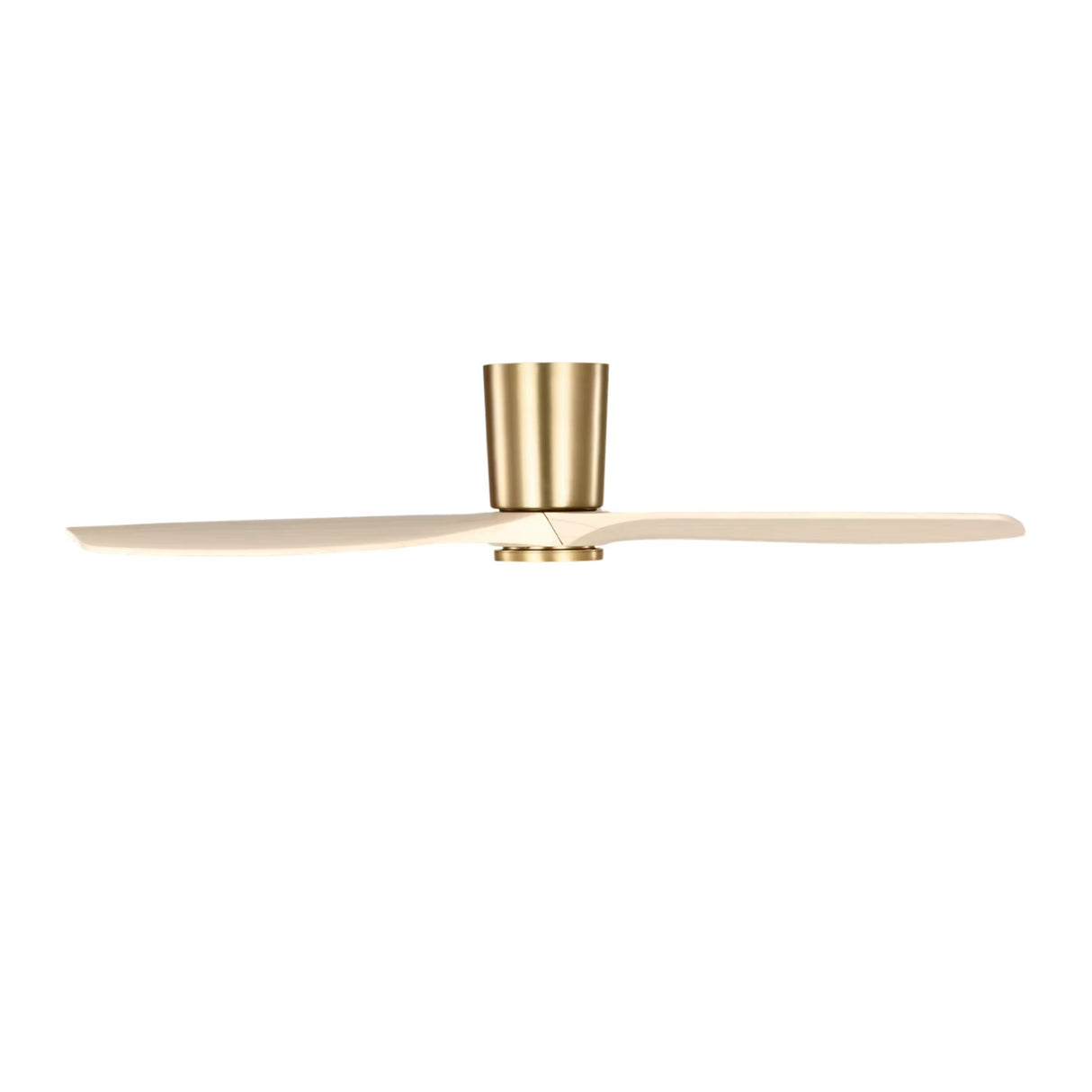 Avocet LED Smart Ceiling Fan 52", Modern Brass and Whitewash Oak