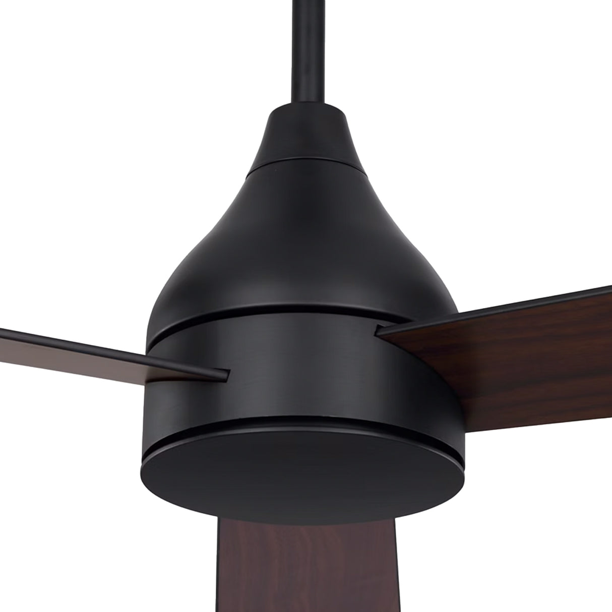 Serin LED Smart Ceiling Fan 52", Walnut and Matte Back