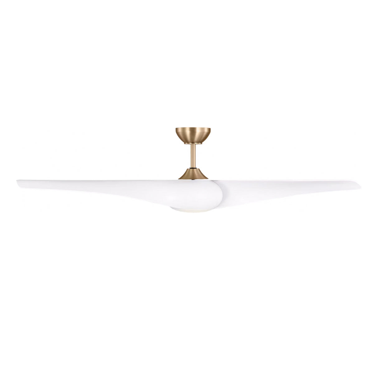 Krestel LED Smart Ceiling Fan 60", Matte White and Modern Brass