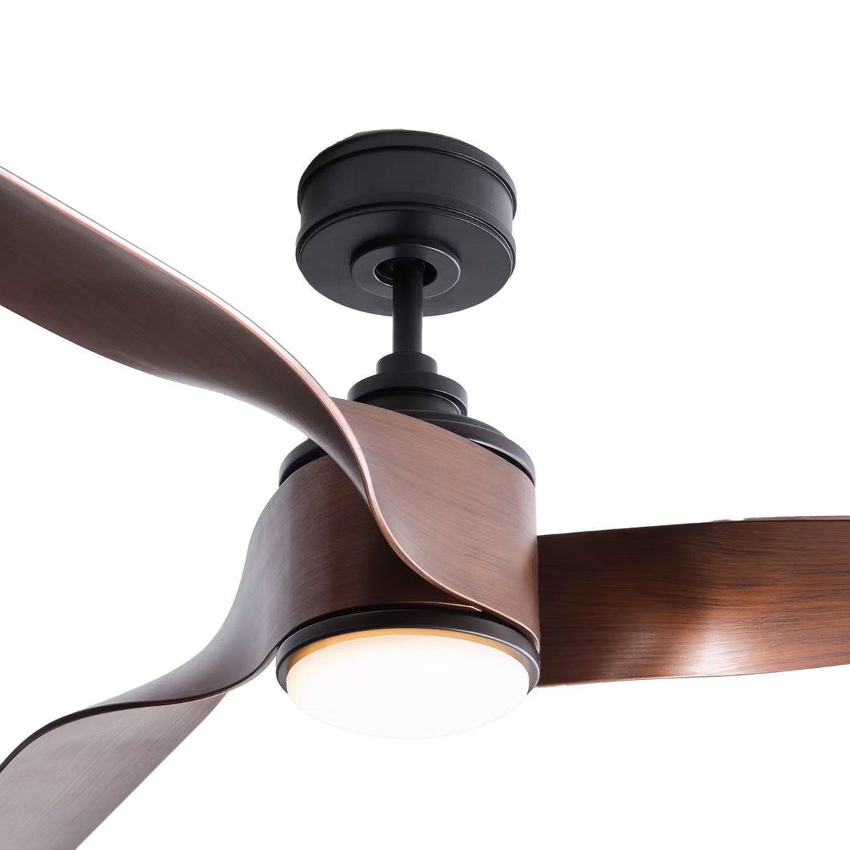 Merlin LED Smart Ceiling Fan 60", Walnut and Matte Black