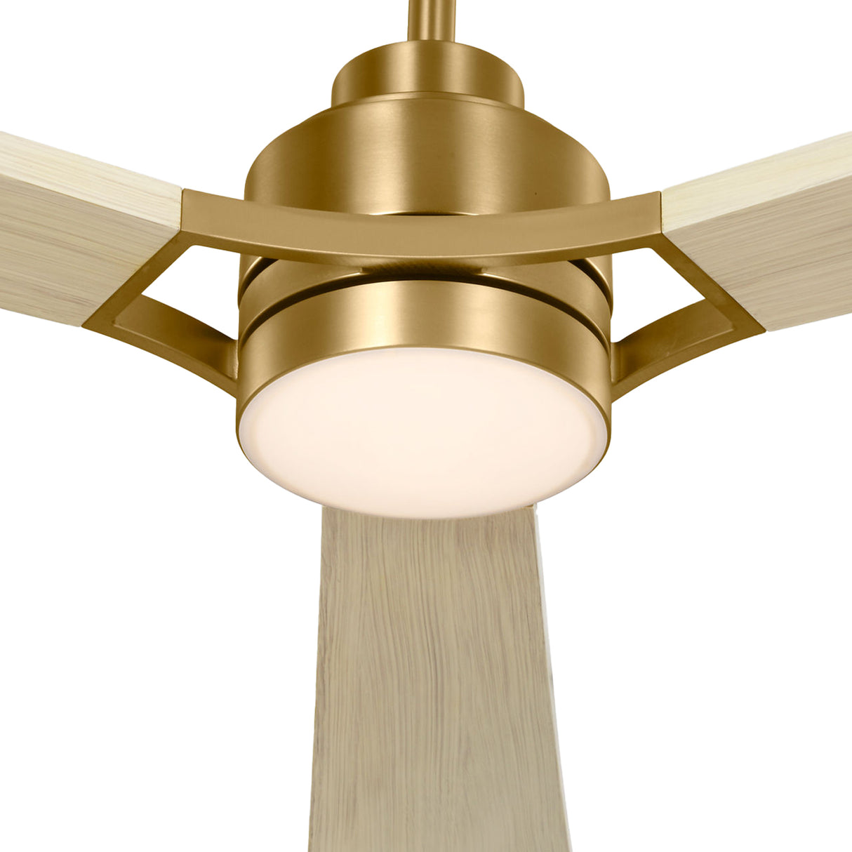 Mallard LED Smart Ceiling Fan 60", Whitewash Oak and Modern Brass