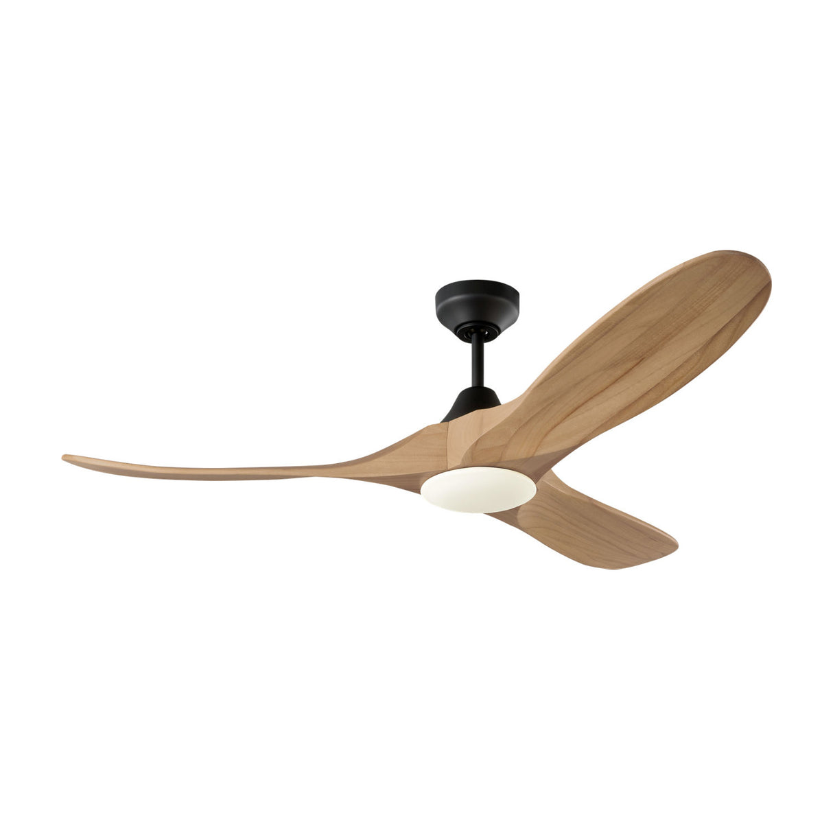 Egret LED Smart Ceiling Fan 52", Natural Oak and Matte Black