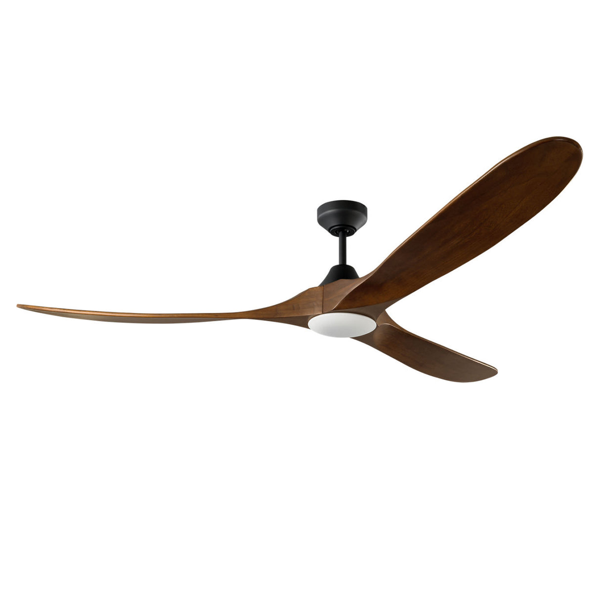 Egret LED Smart Ceiling Fan 70", Walnut Wood and Matte Black