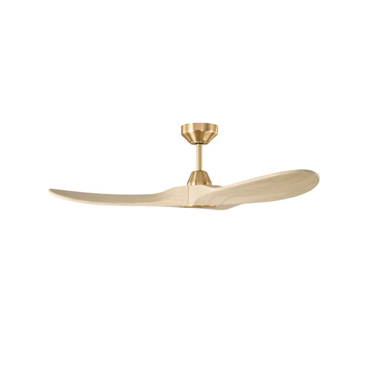 Egret Smart Ceiling Fan 44", Whitewash Oak and Modern Brass