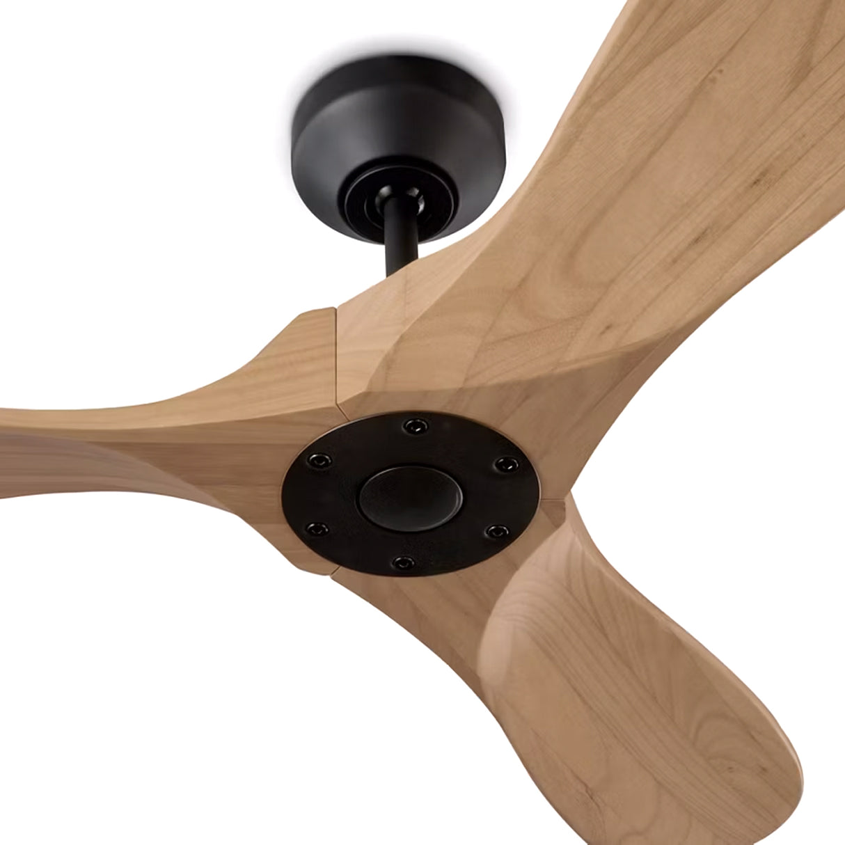 Egret Smart Ceiling Fan 44", Natural Oak and Matte Black