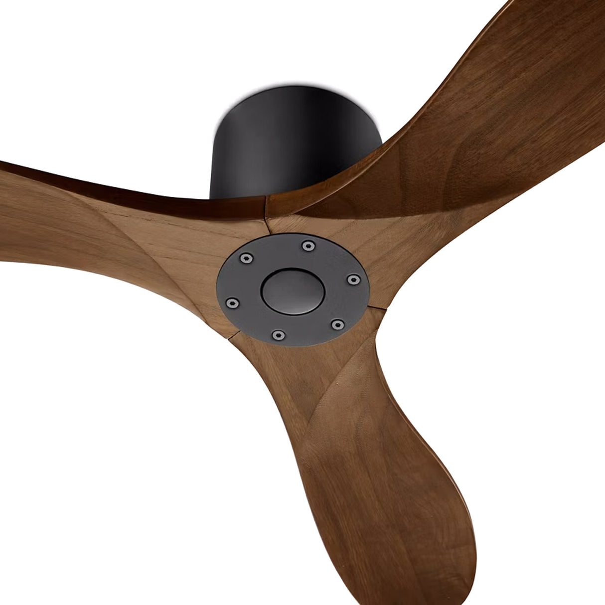 Eider Smart Ceiling Fan 44", Walnut Wood and Matte Black