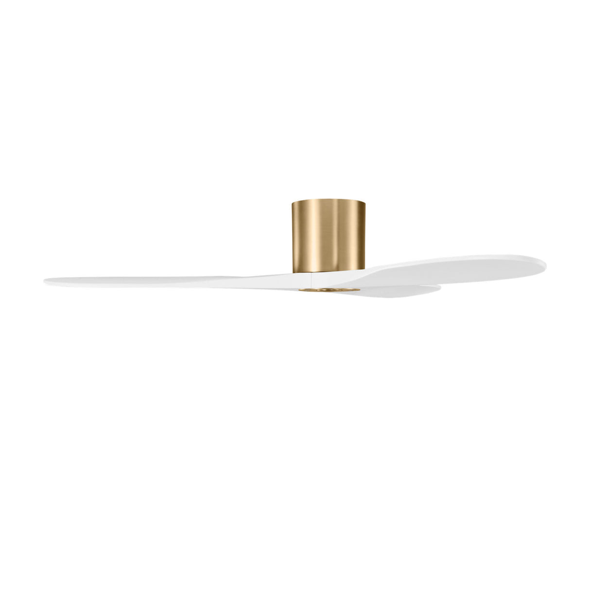 Eider Smart Ceiling Fan 52", Matte White Oak and Modern Brass