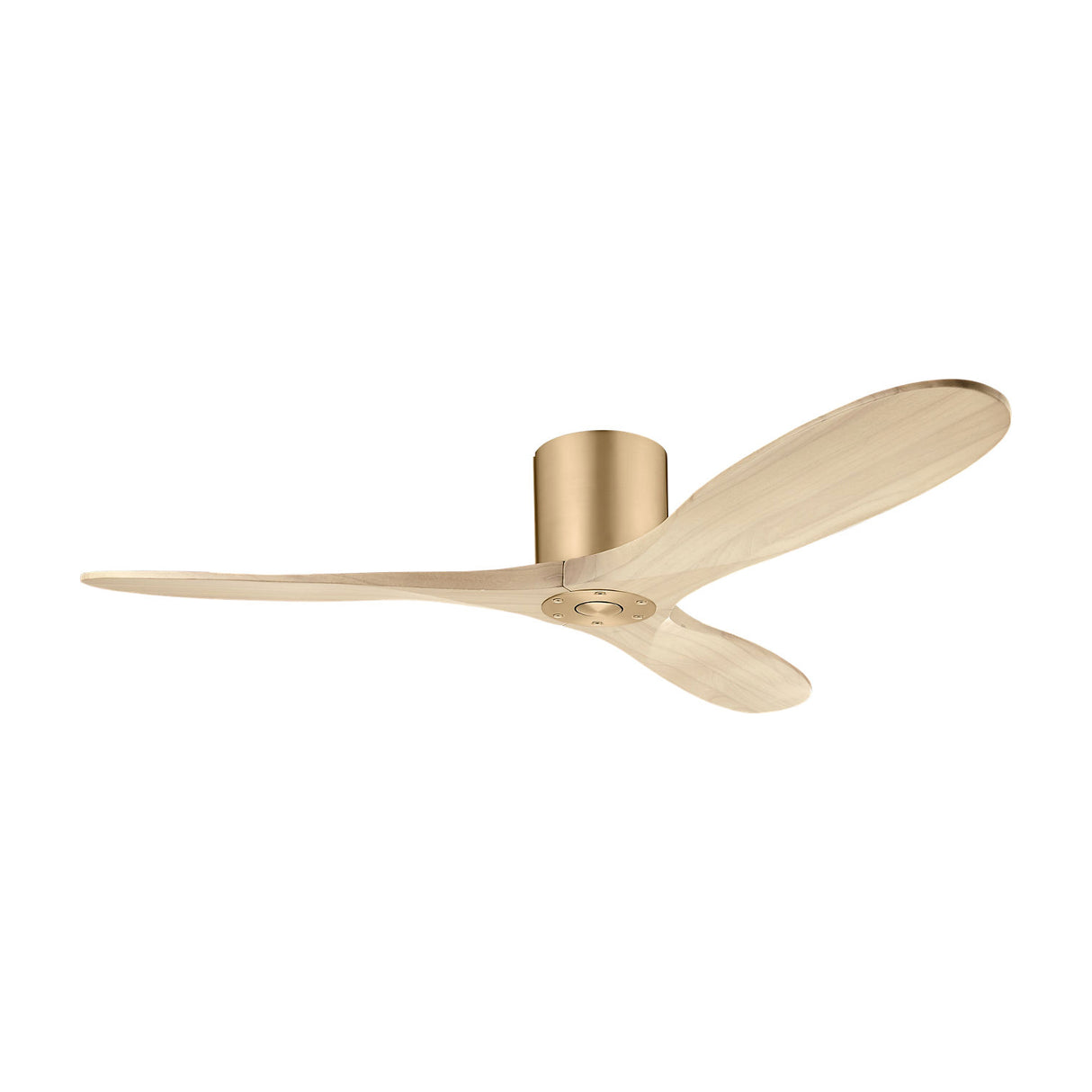 Eider Smart Ceiling Fan 52", Whitewash Oak and Modern Brass