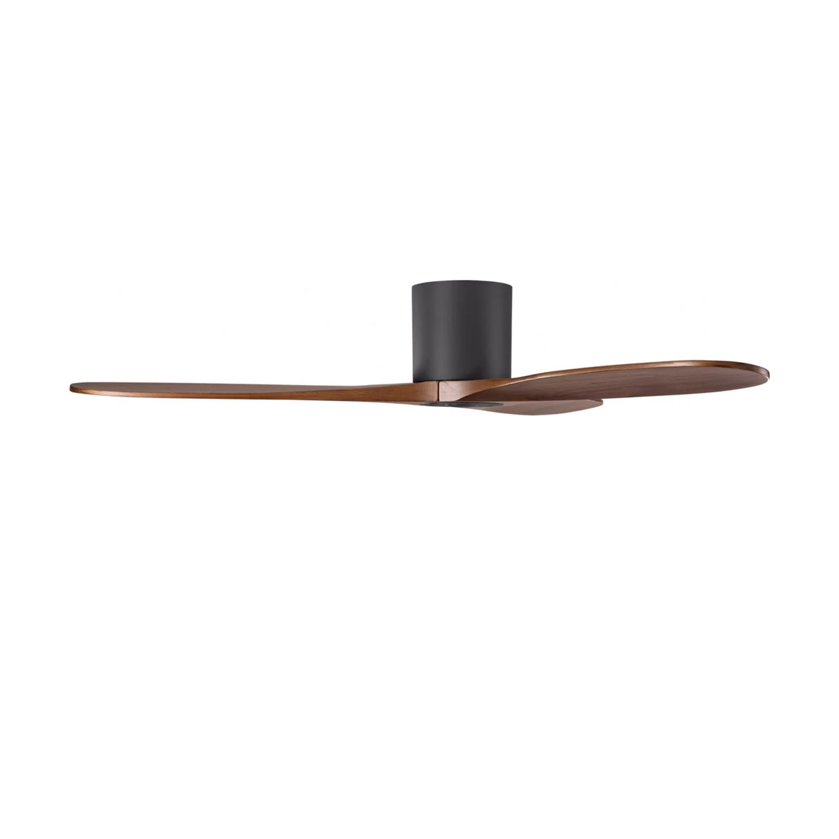 Eider Smart Ceiling Fan 52", Walnut Wood and Matte Black
