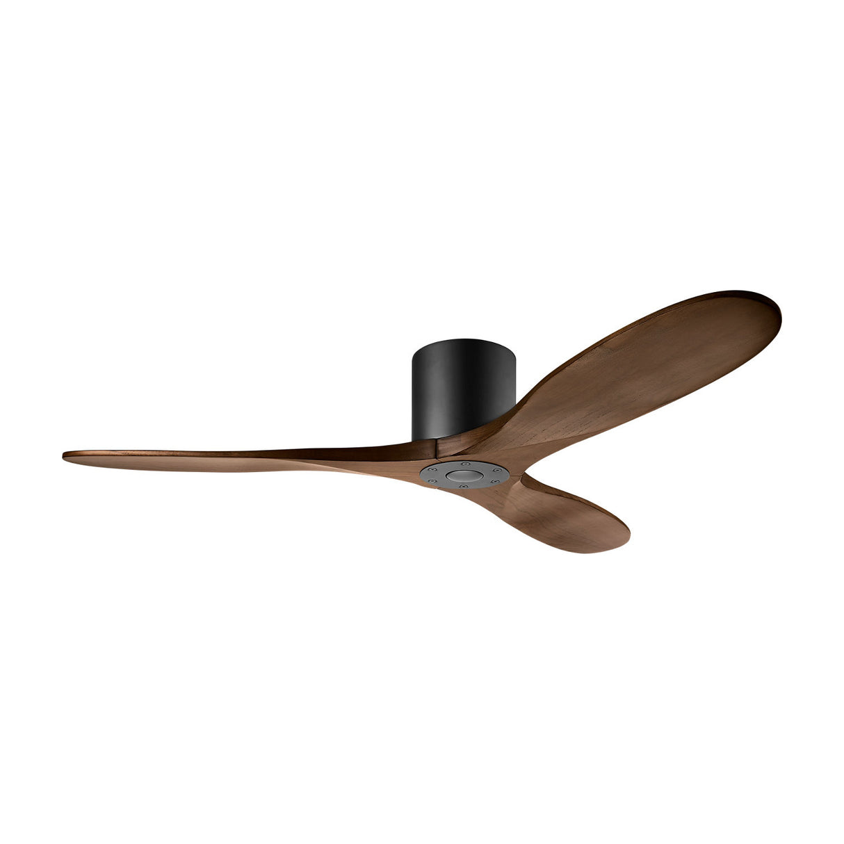 Eider Smart Ceiling Fan 52", Walnut Wood and Matte Black