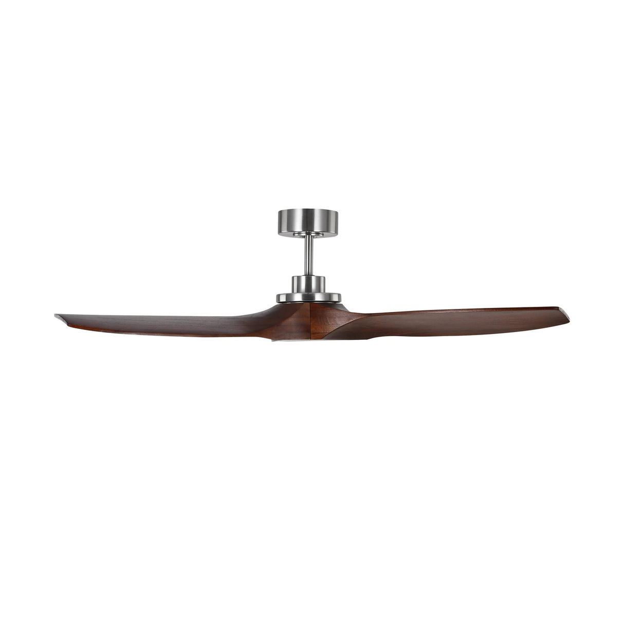Heron Smart Ceiling Fan 52", Walnut Wood and Brushed Steel