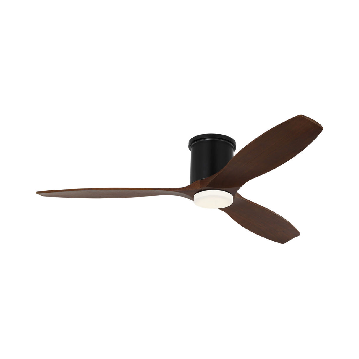 Harrier LED Smart Ceiling Fan 52", Walnut Wood and Matte Black