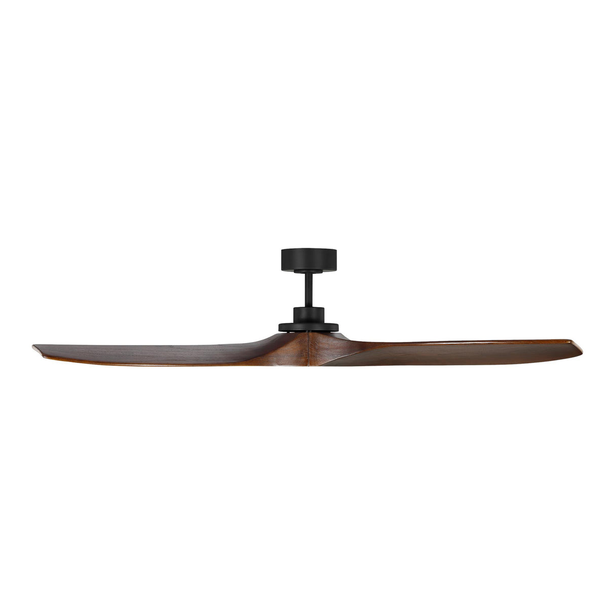 Heron Smart Ceiling Fan 60", Walnut Wood and Matte Black