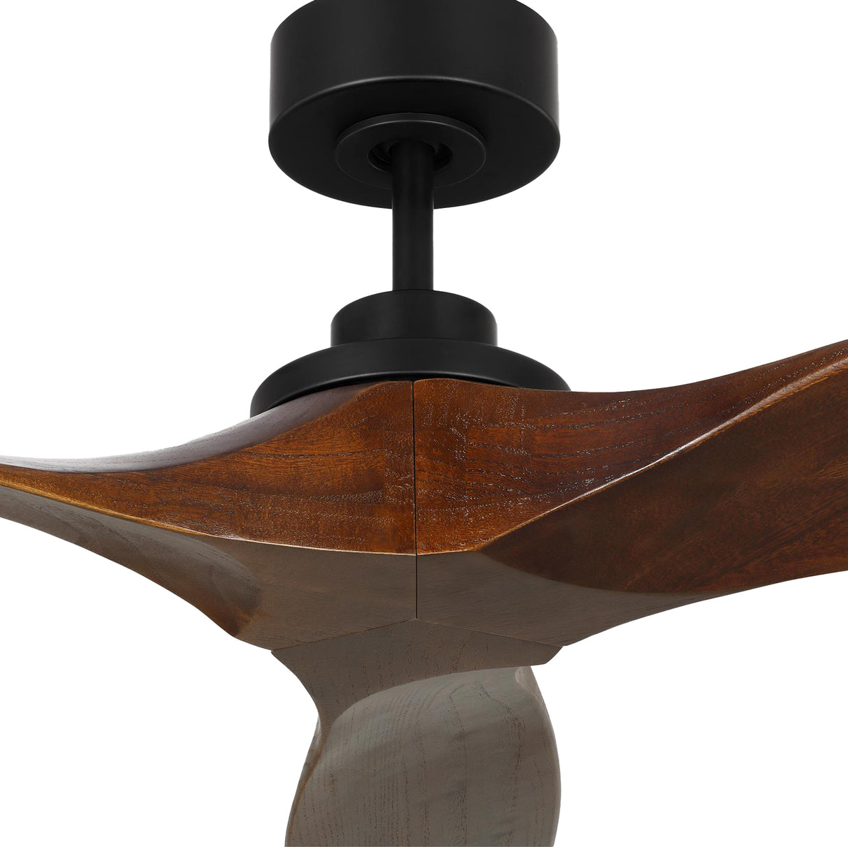Heron Smart Ceiling Fan 60", Walnut Wood and Matte Black