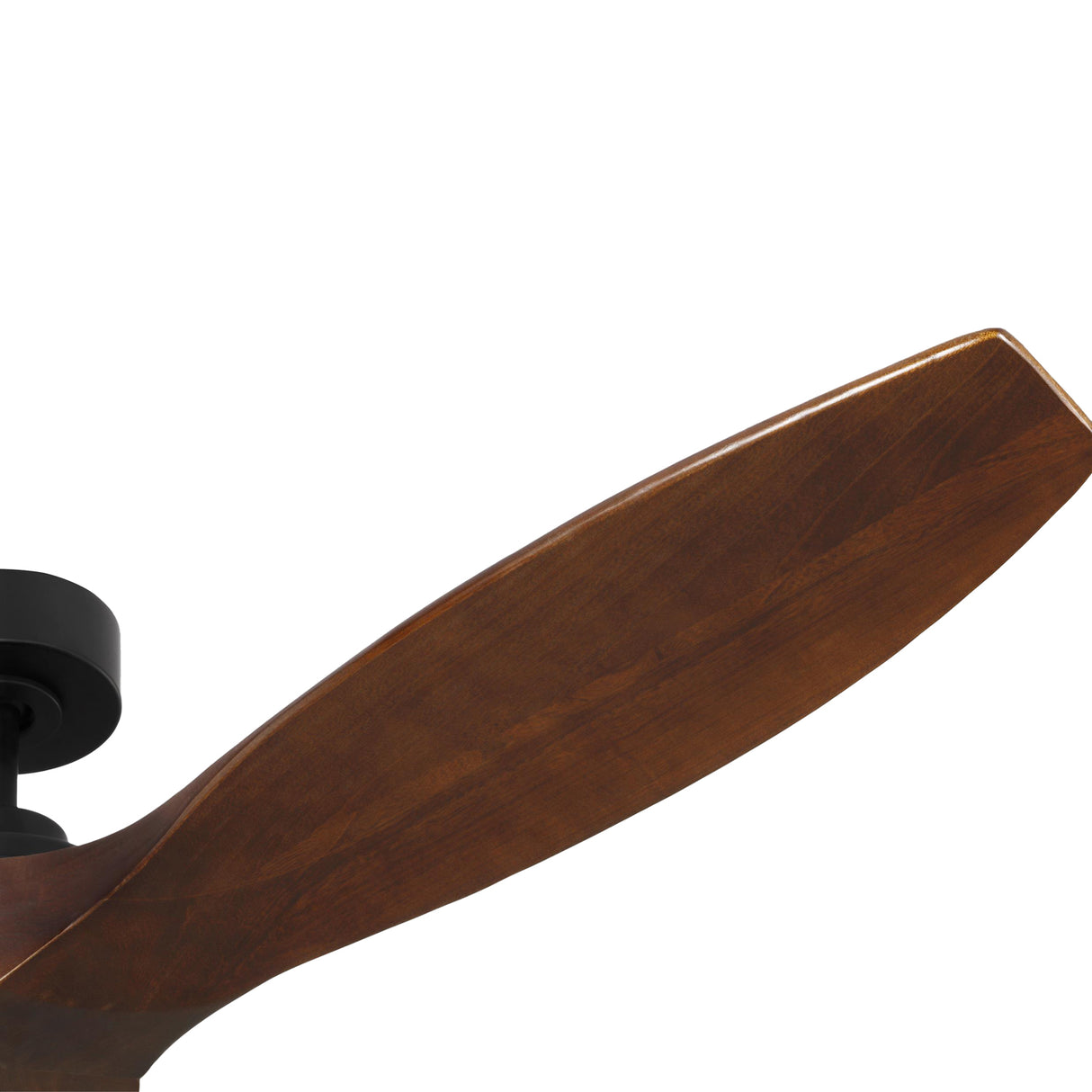 Heron Smart Ceiling Fan 60", Walnut Wood and Matte Black
