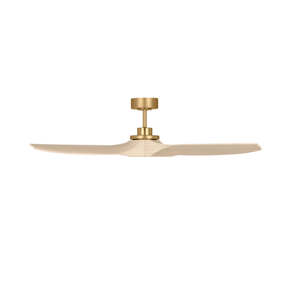 Heron Smart Ceiling Fan 52", Whitewash Oak and Modern Brass