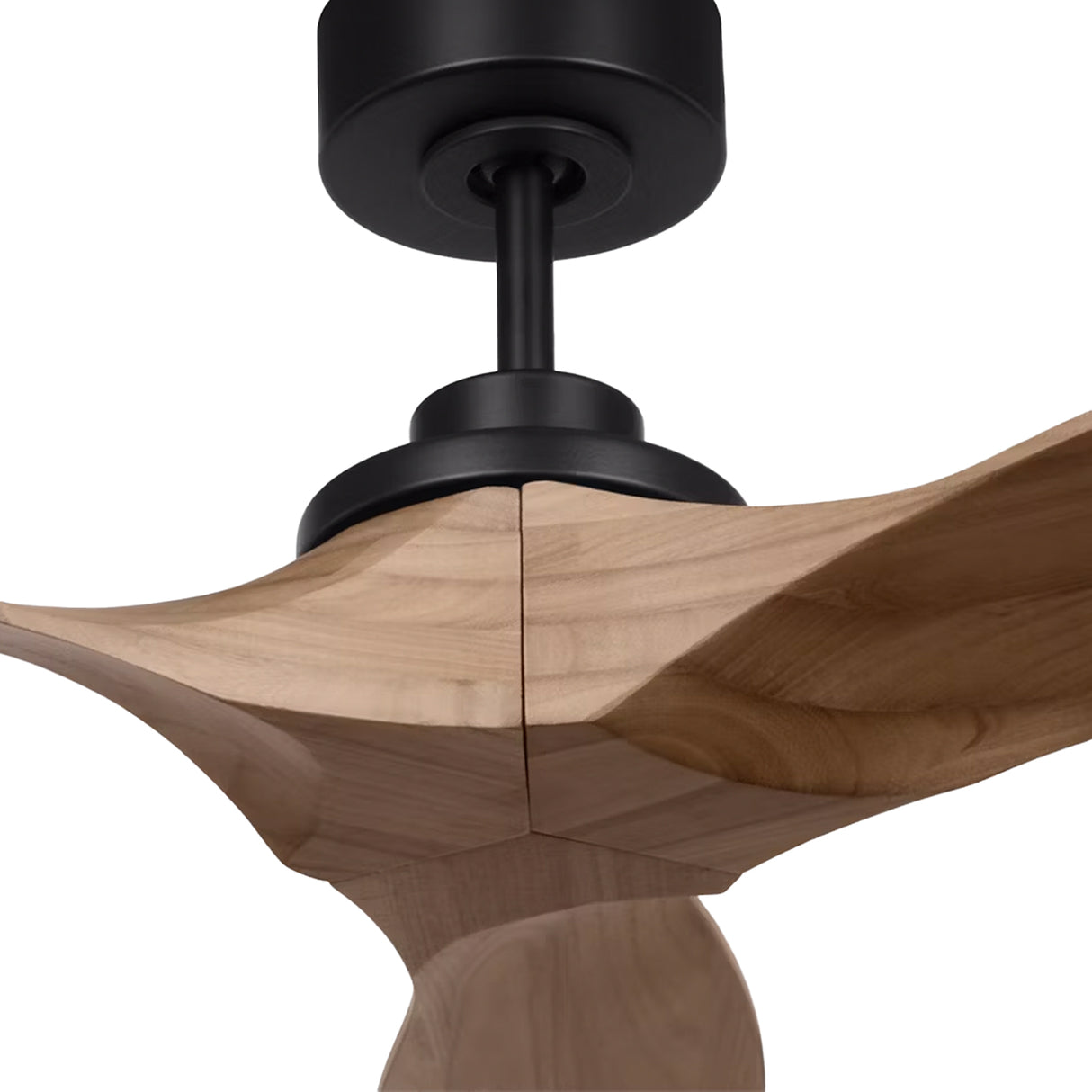 Heron Smart Ceiling Fan 52", Natural Oak and Matte Black
