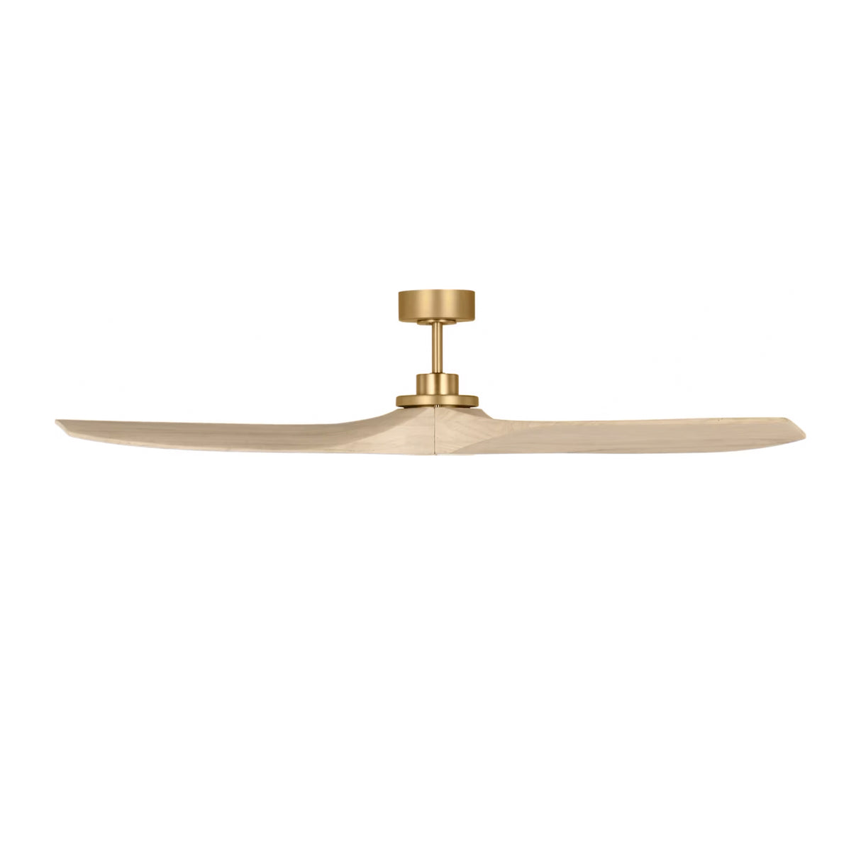 Heron Smart Ceiling Fan 60", Whitewash Oak and Modern Brass