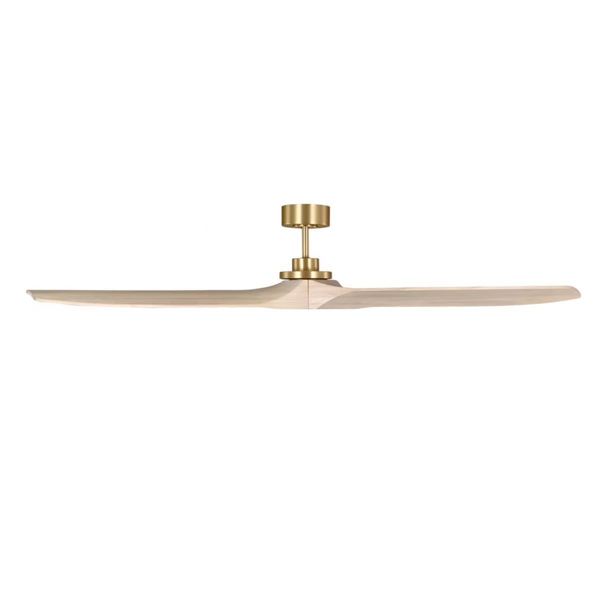 Heron Smart Ceiling Fan 70", Whitewash Oak and Modern Brass