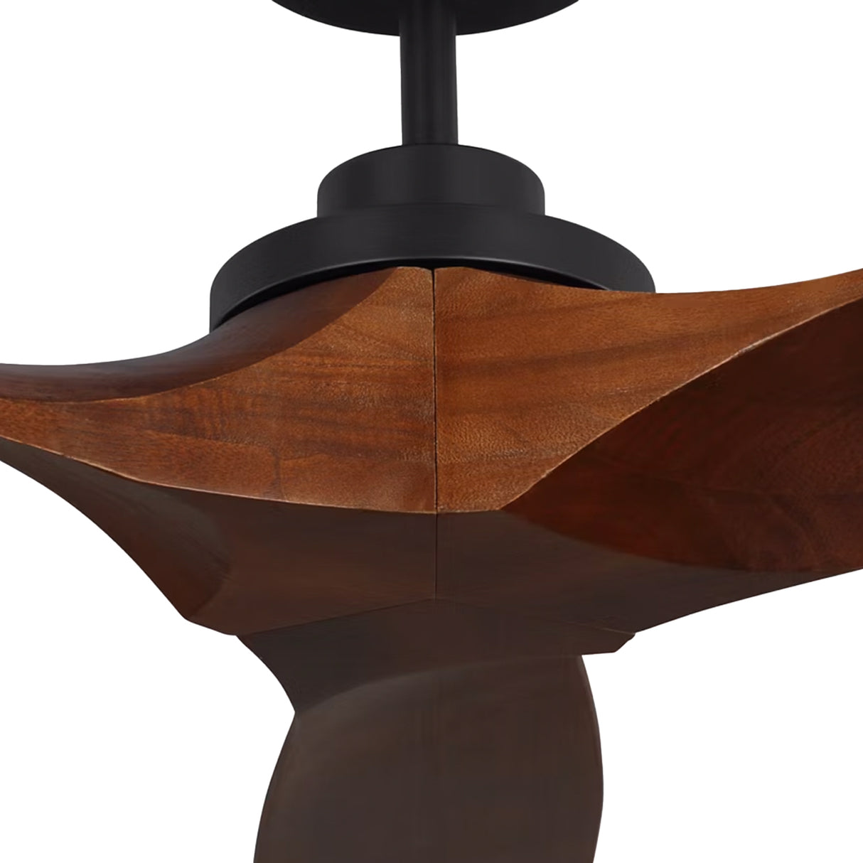 Heron Smart Ceiling Fan 70", Walnut Wood and Matte Black