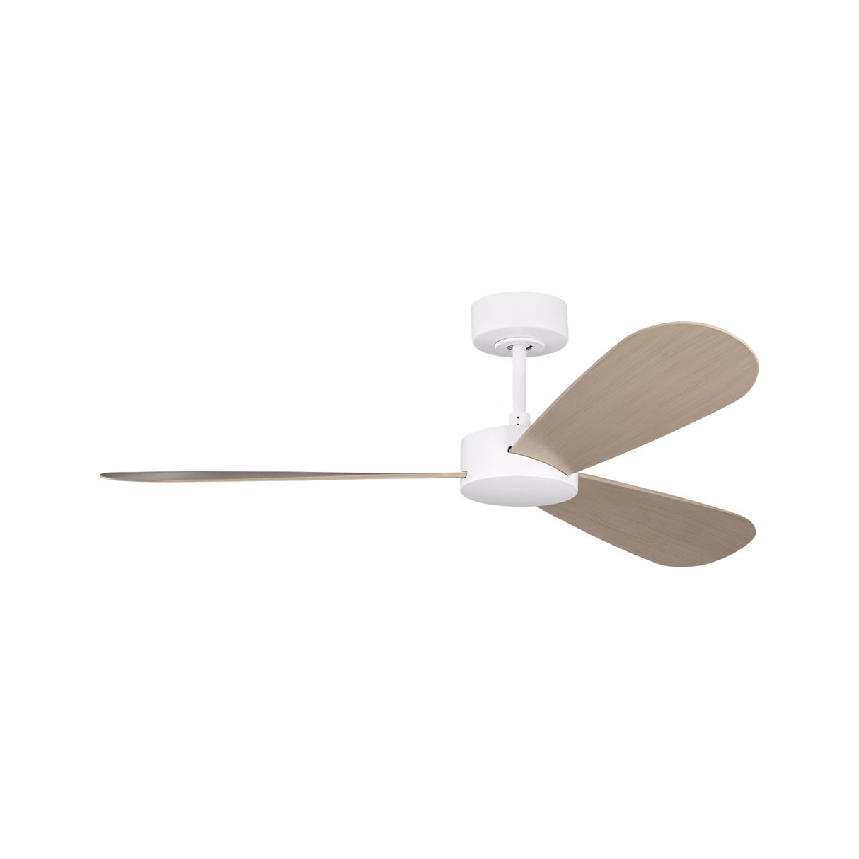 Willet Smart Ceiling Fan 52", Matte White and Bleached Oak