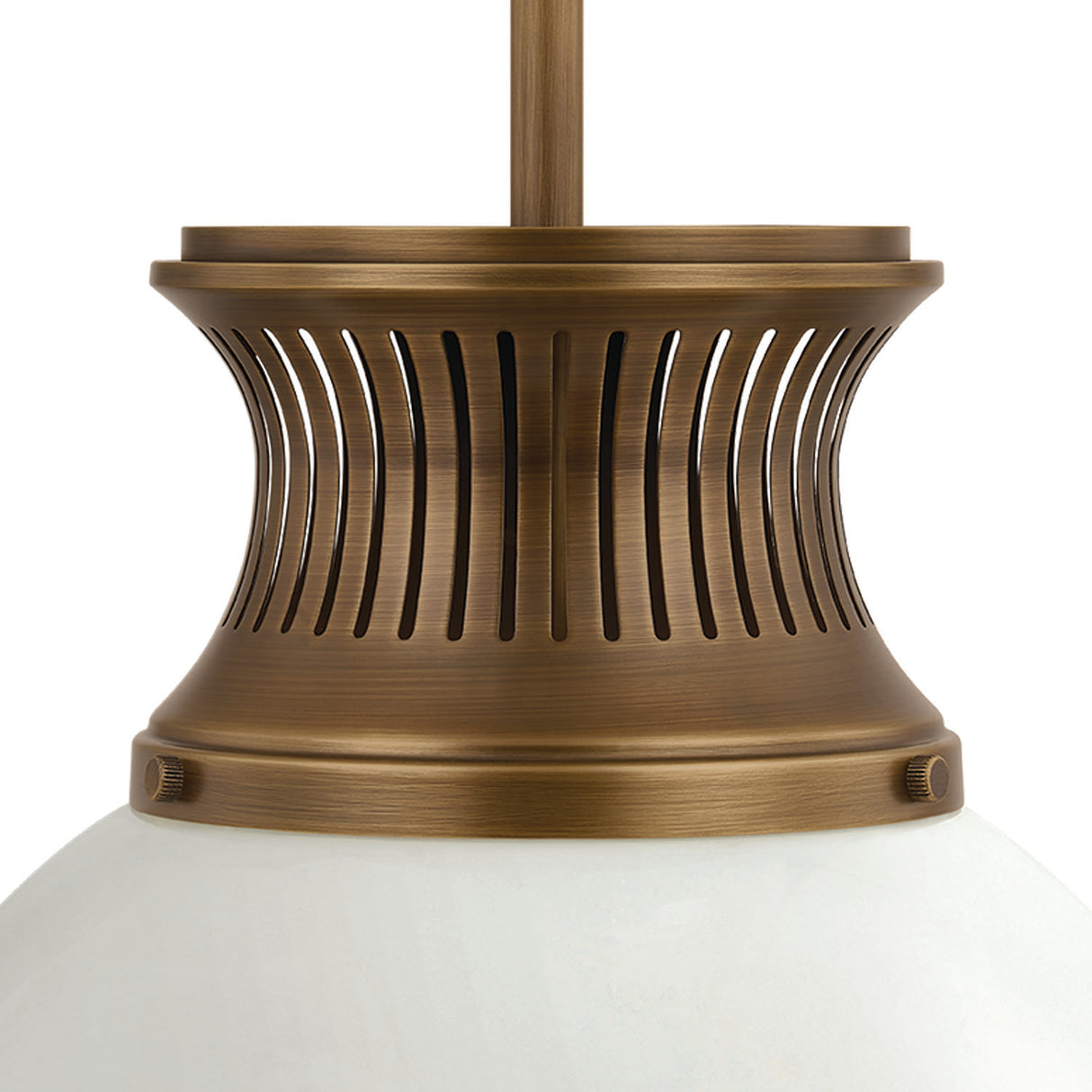 Lennox Medium Pendant 16", Vintage Bronze and Milk Glass