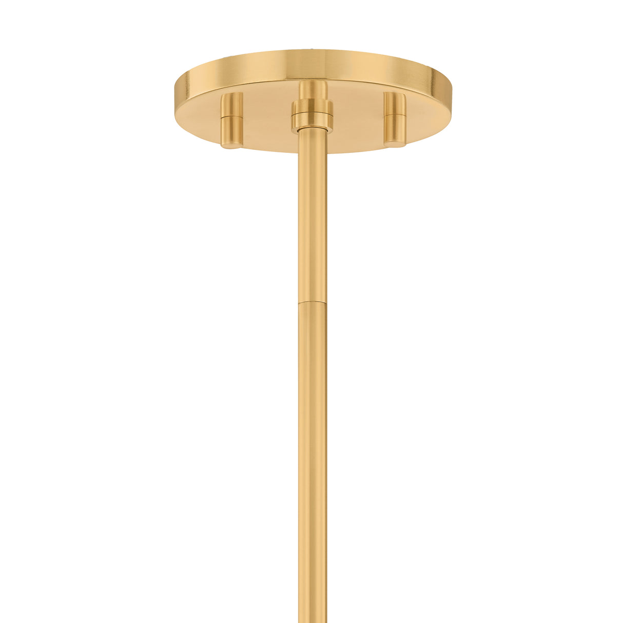 Ellsworth Pendant 16", Taupe Crackle Ceramic and Aged Brass