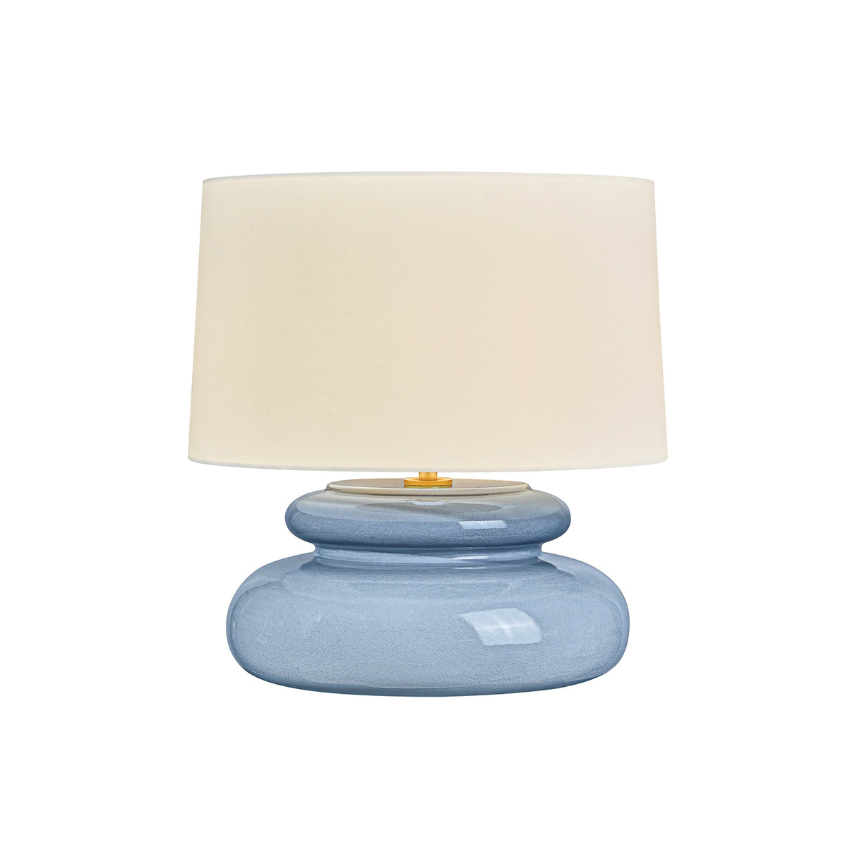 Ellsworth Table Lamp 20", Blue Crackle Ceramic