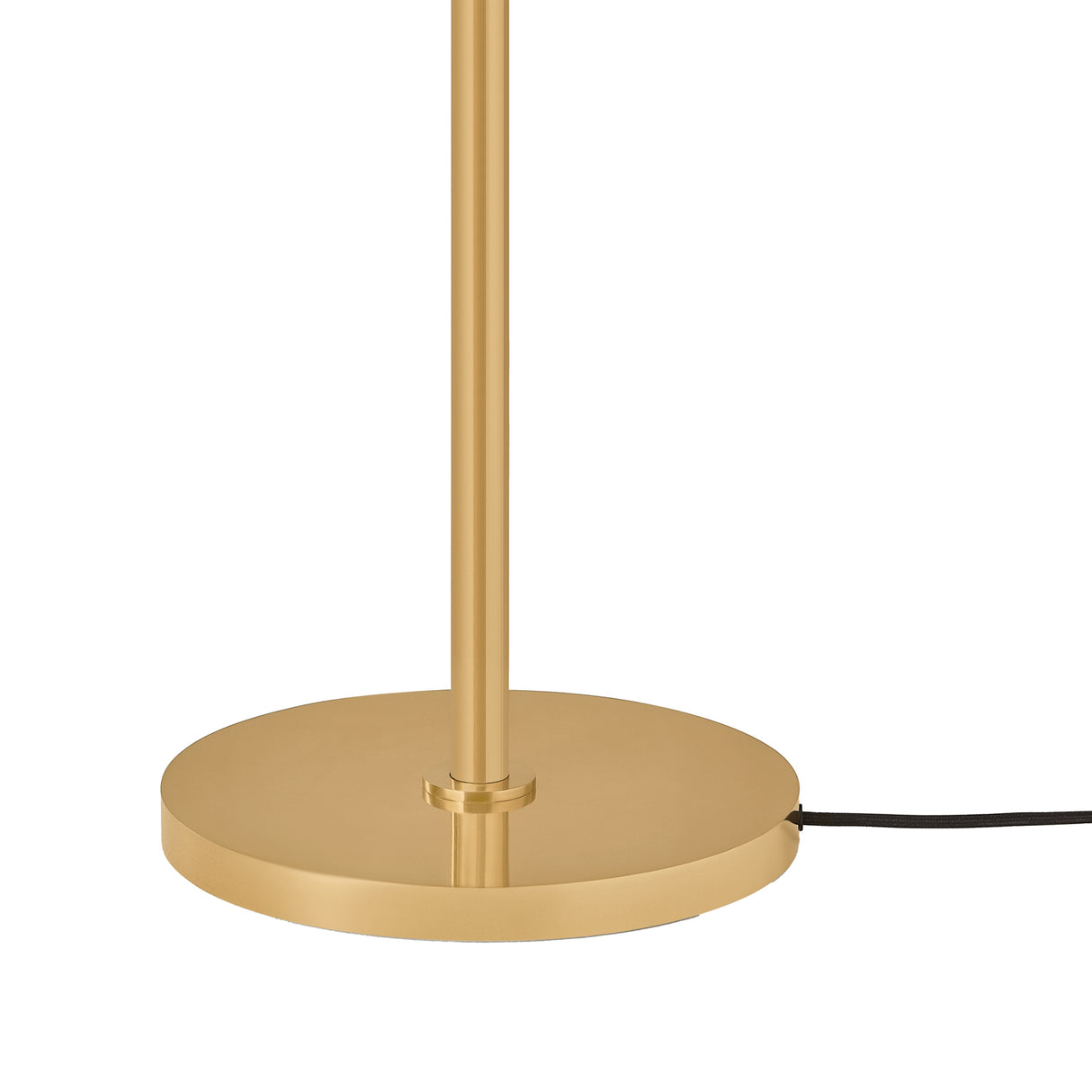 Kingsley Floor Lamp 64", Aged Brass and Ivory Boucle