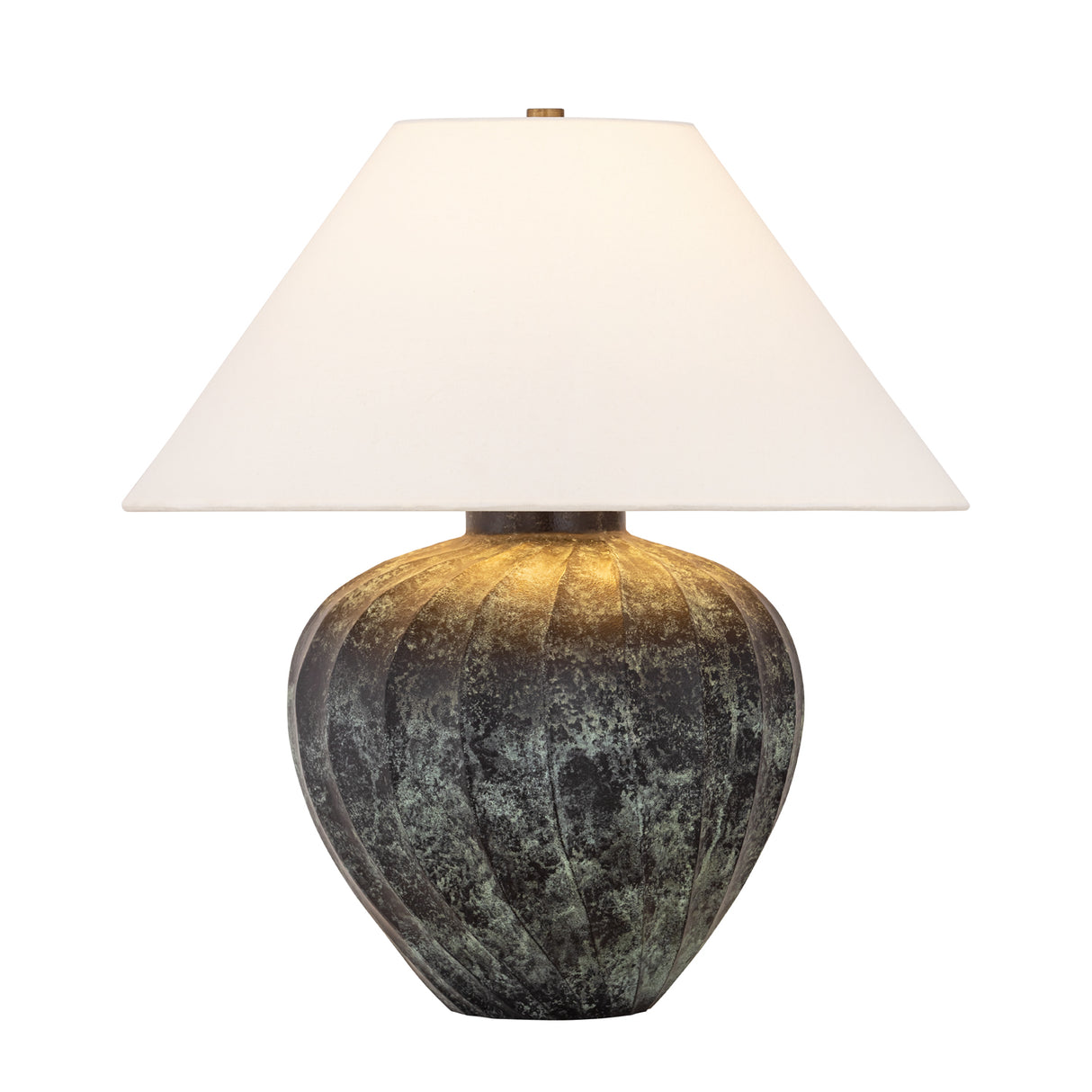 Calloway Table Lamp 23", Black Patina Metal