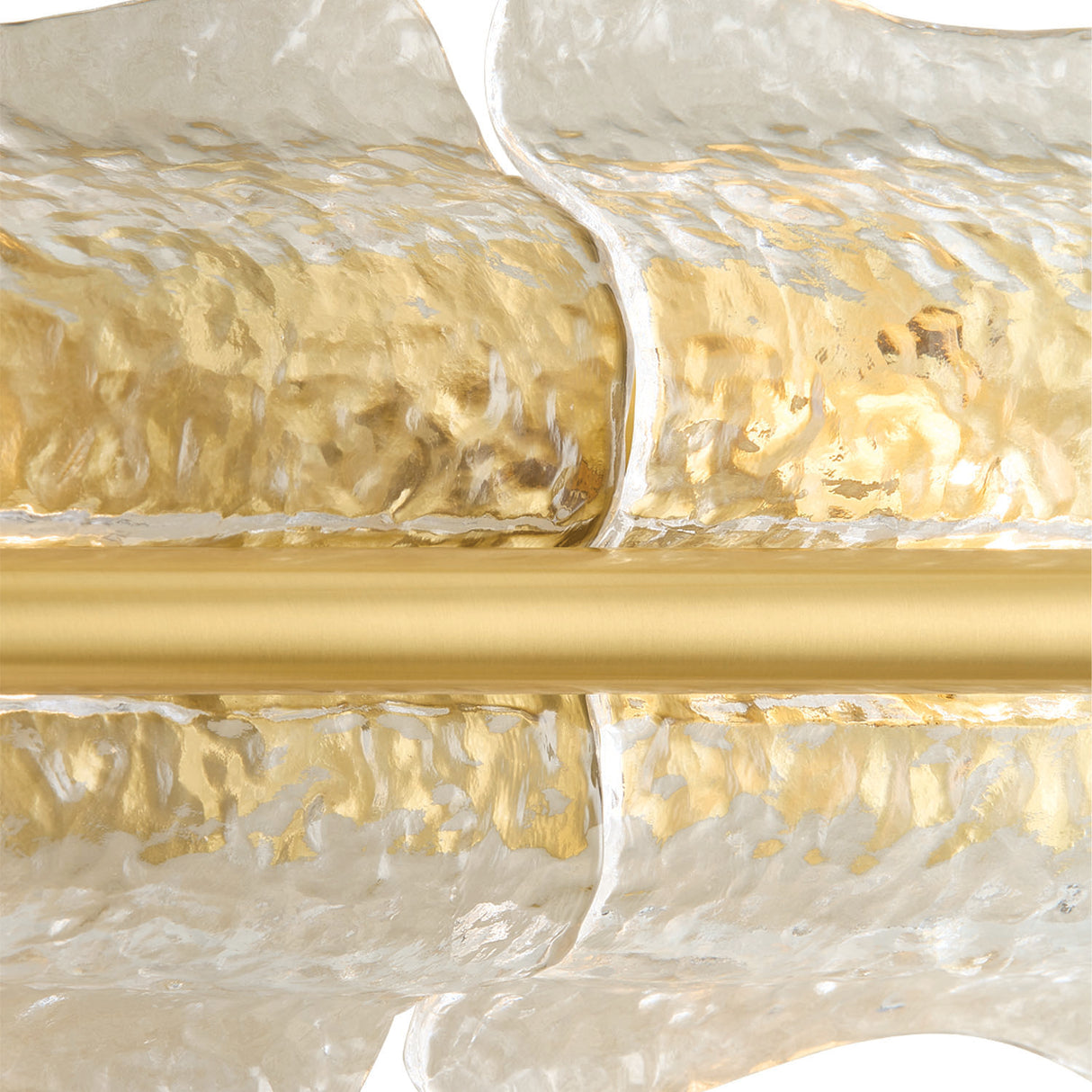 Bristolia 4 Light Wall Sconce 36", Aged Brass and Clear Piastra Glass