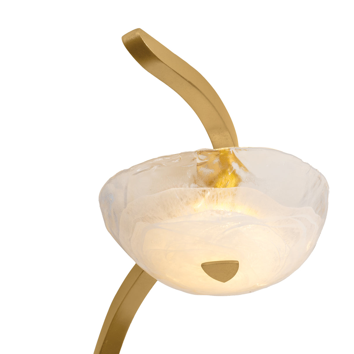Leona 5 Light LED Semi-Flush 64", Gold Leaf and Piastra Glass