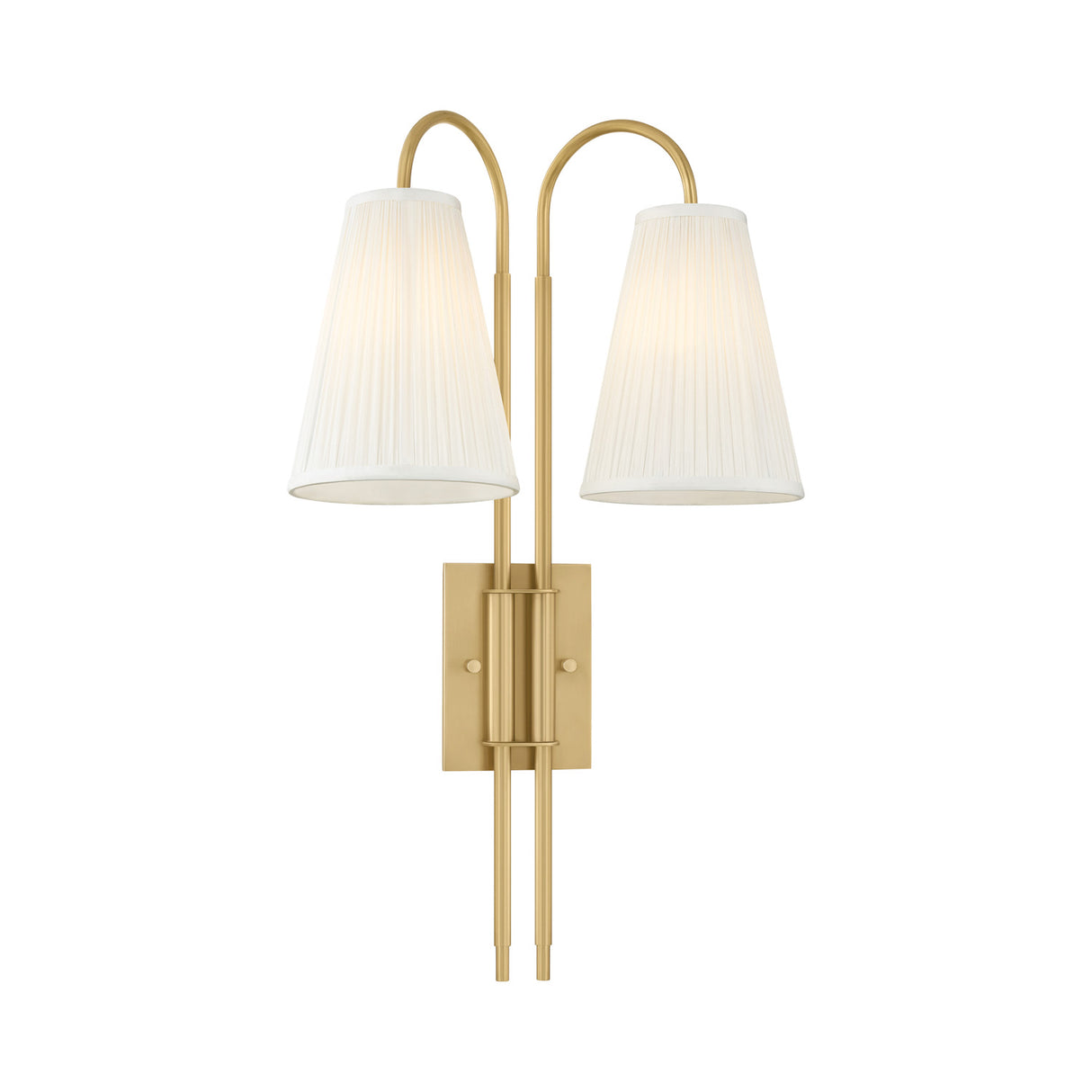 Wynn Double Wall Sconce 24", Vintage Brass