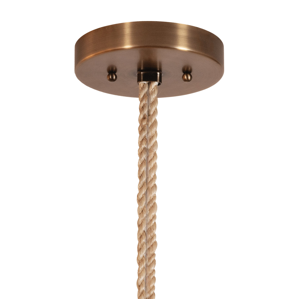 Grove Large Pendant 20", Braided Jute and Patina Brass