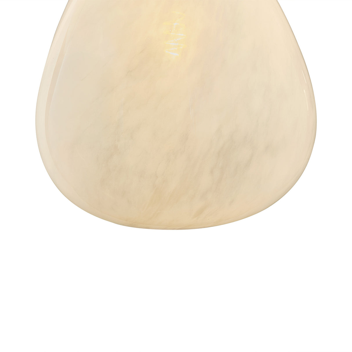 Elisha Swag Pendant 12", Cloud Glass and Aged Brass