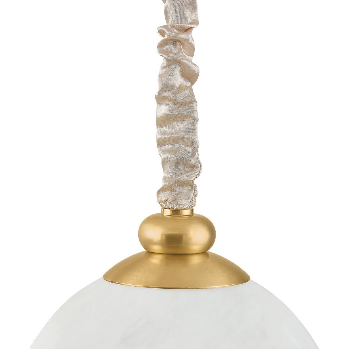 Elisha Swag Pendant 12", Cloud Glass and Aged Brass