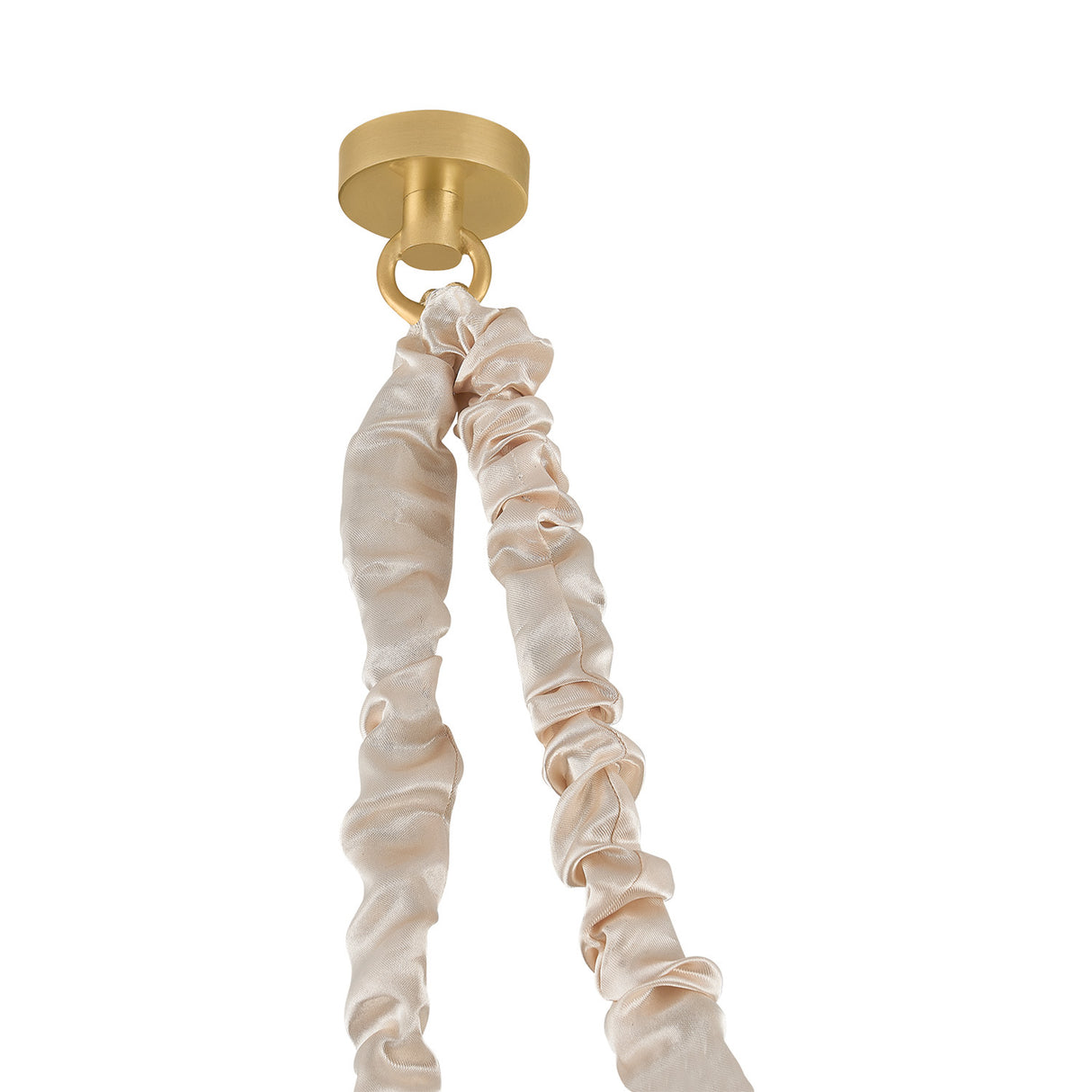 Elisha 3 Light Swag Chandelier, Cloud Glass and Aged Brass