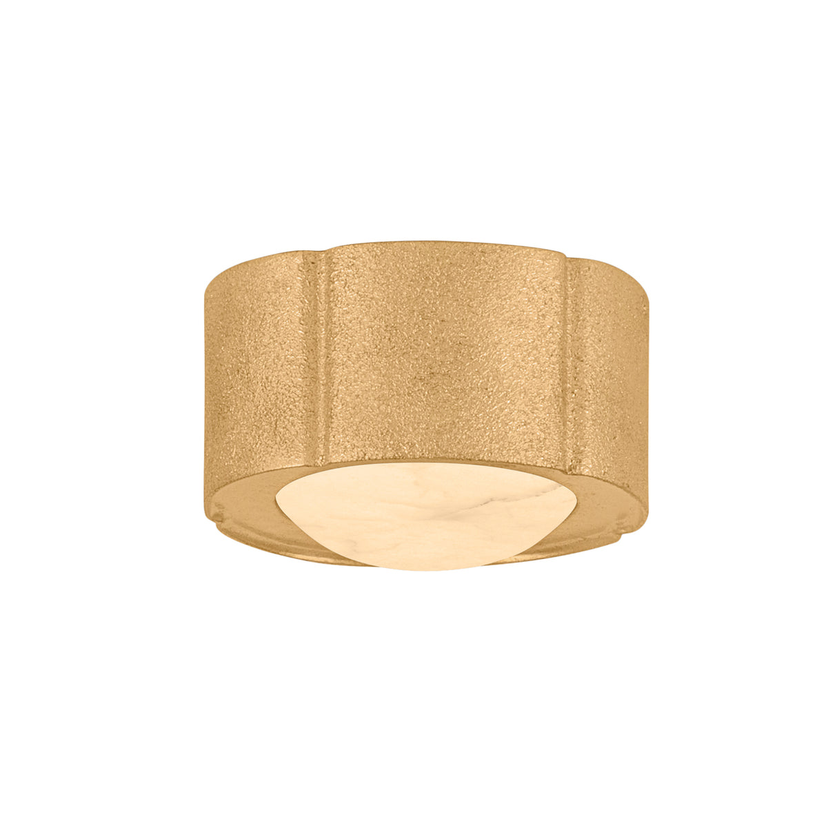 Wilona Extra Small LED Flush Mount 6", Gold Leaf and Alabaster
