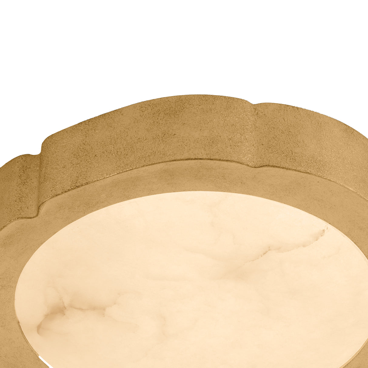 Wilona Medium LED Flush Mount 15", Gold Leaf and Alabaster