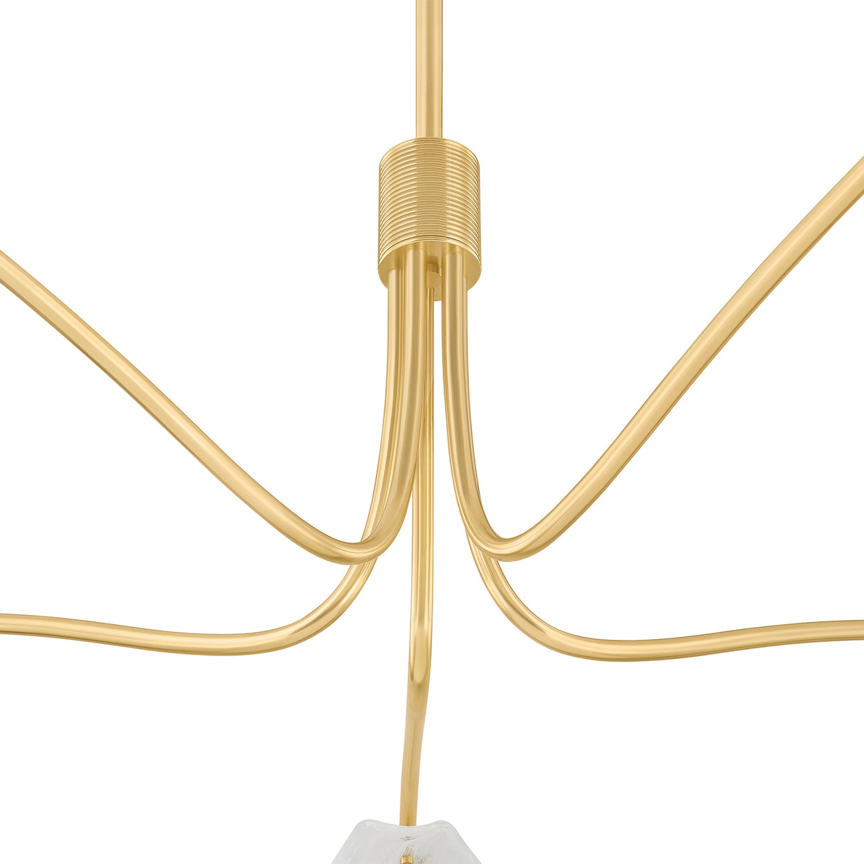 Xenia 5 Light Chandelier 56", Aged Brass and Art Glass