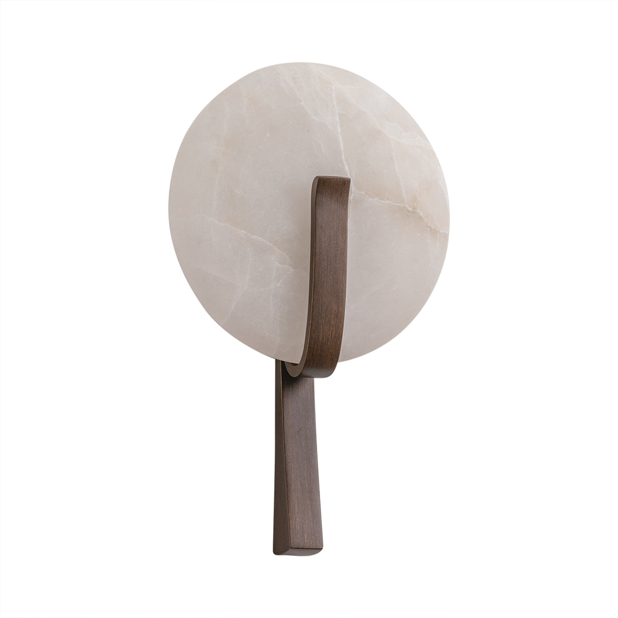 Zahara LED Wall Sconce 16", Alabaster and Bronze Leaf