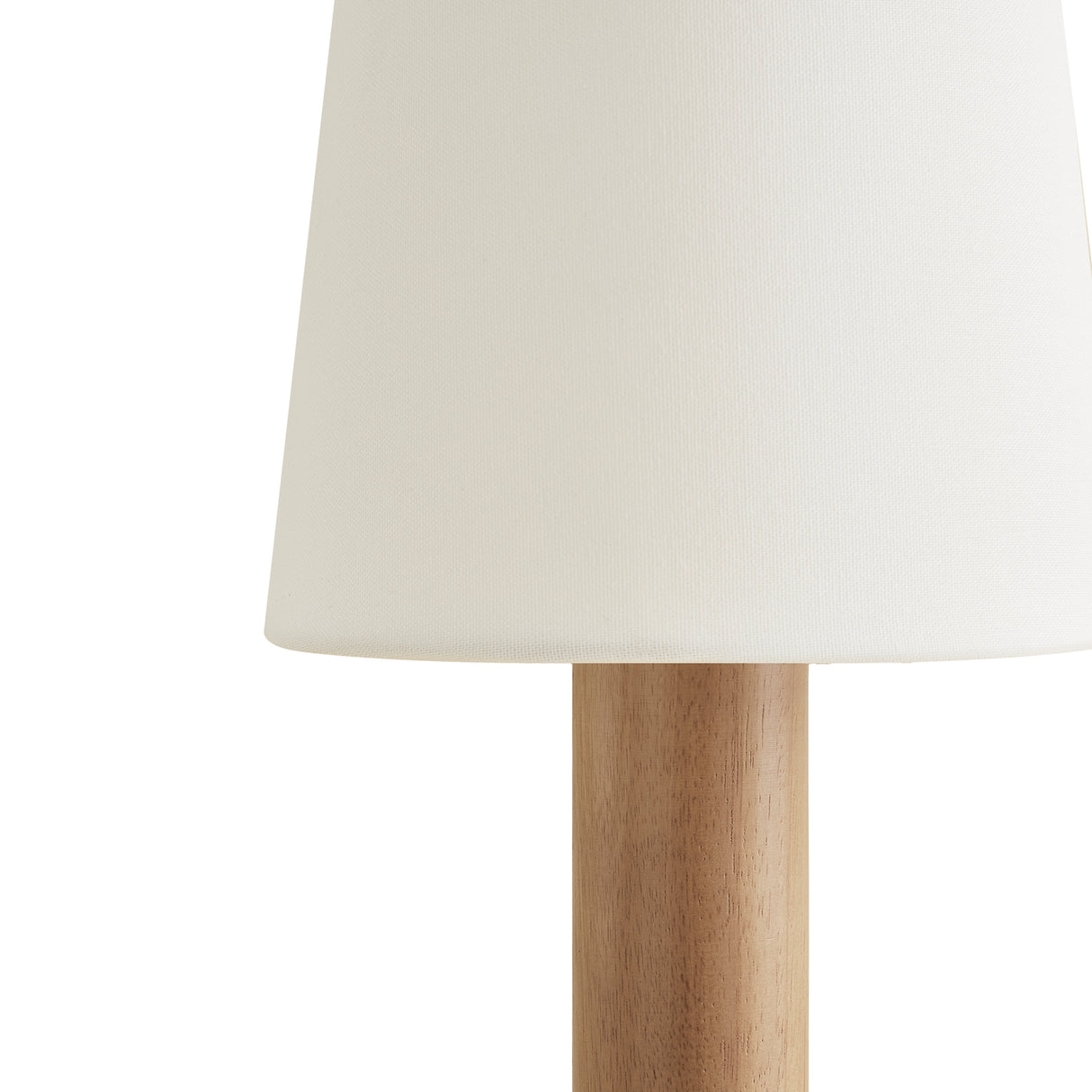 Waylen Rechargeable Table Lamp 14", Light Oak and Aged Brass