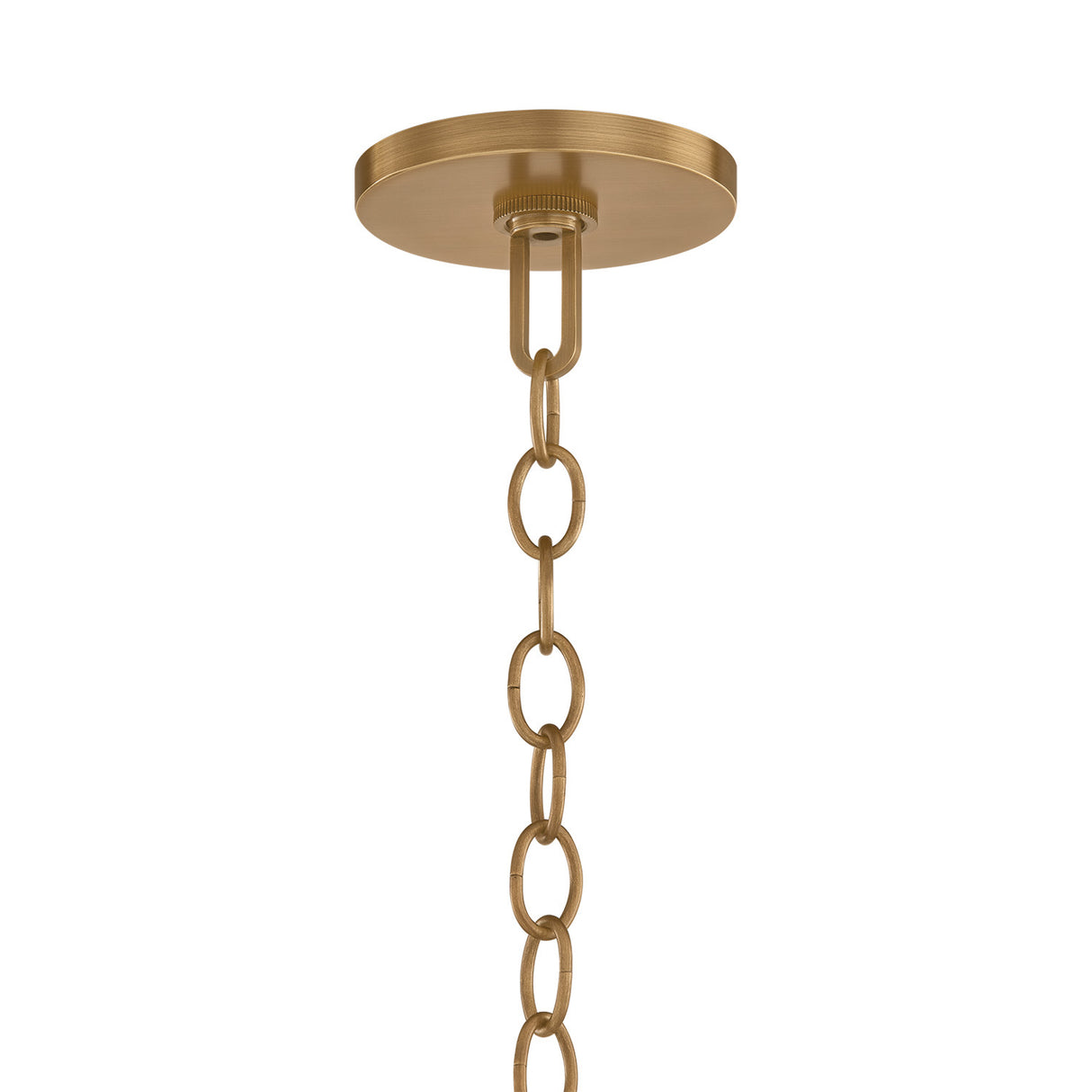 Briony Small Pendant 9", Ivory Glaze and Patina Brass