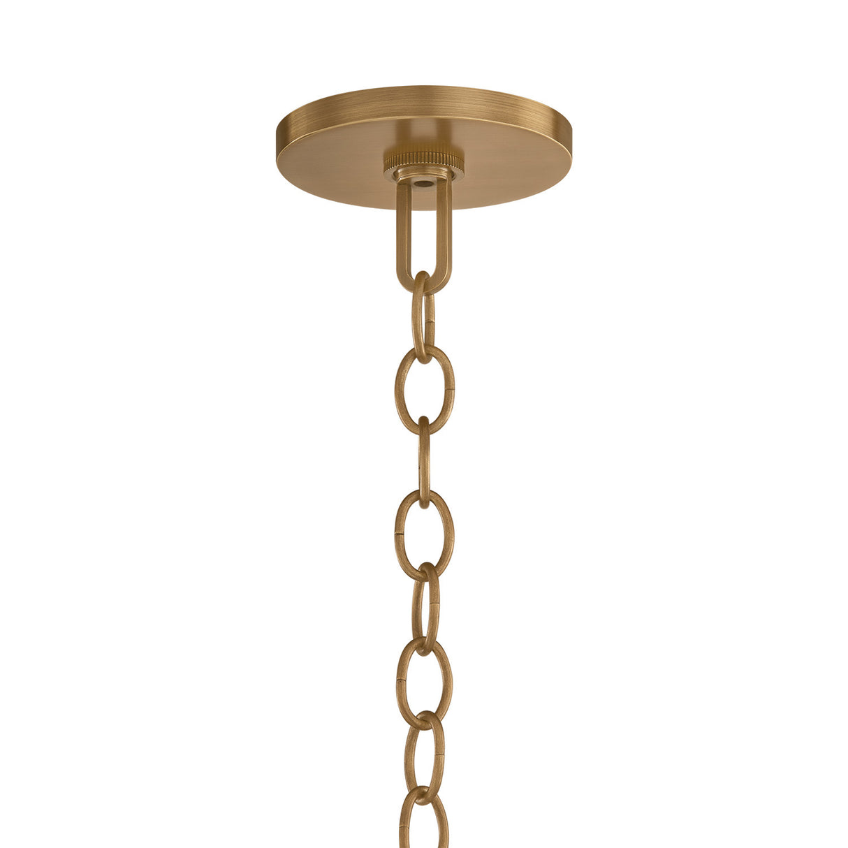 Briony Medium Pendant 15", Ivory Glaze and Patina Brass