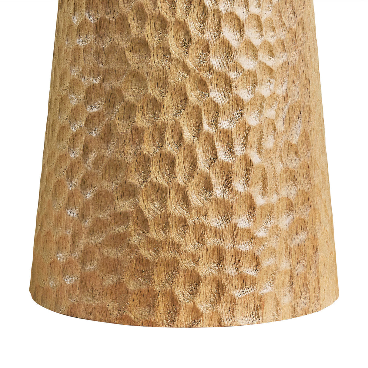 Gillian Table Lamp 30", Ivory Boucle, Beech Wood, and Aged Brass