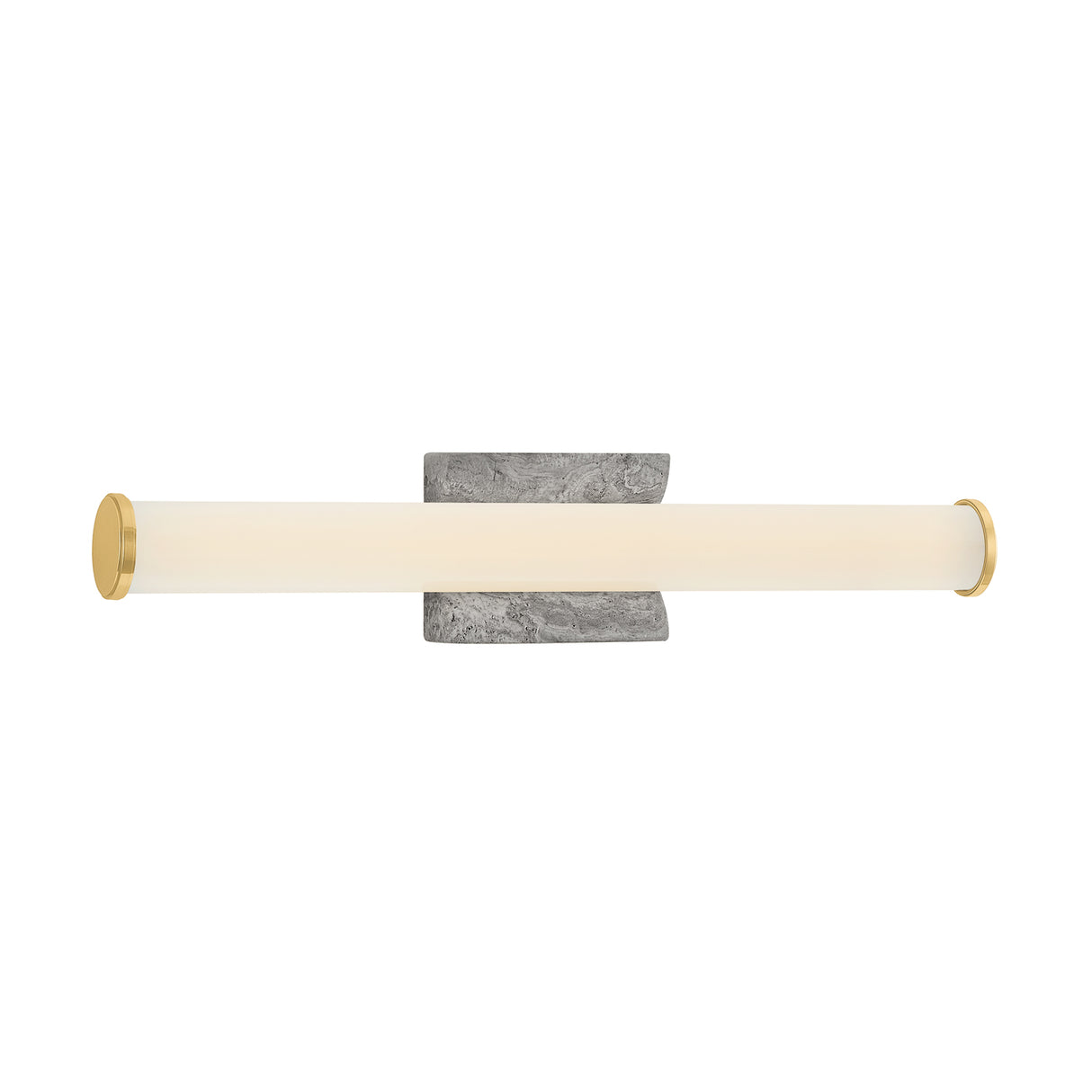 Gaven LED Wall Sconce 25", Gray Travertine and Aged Brass