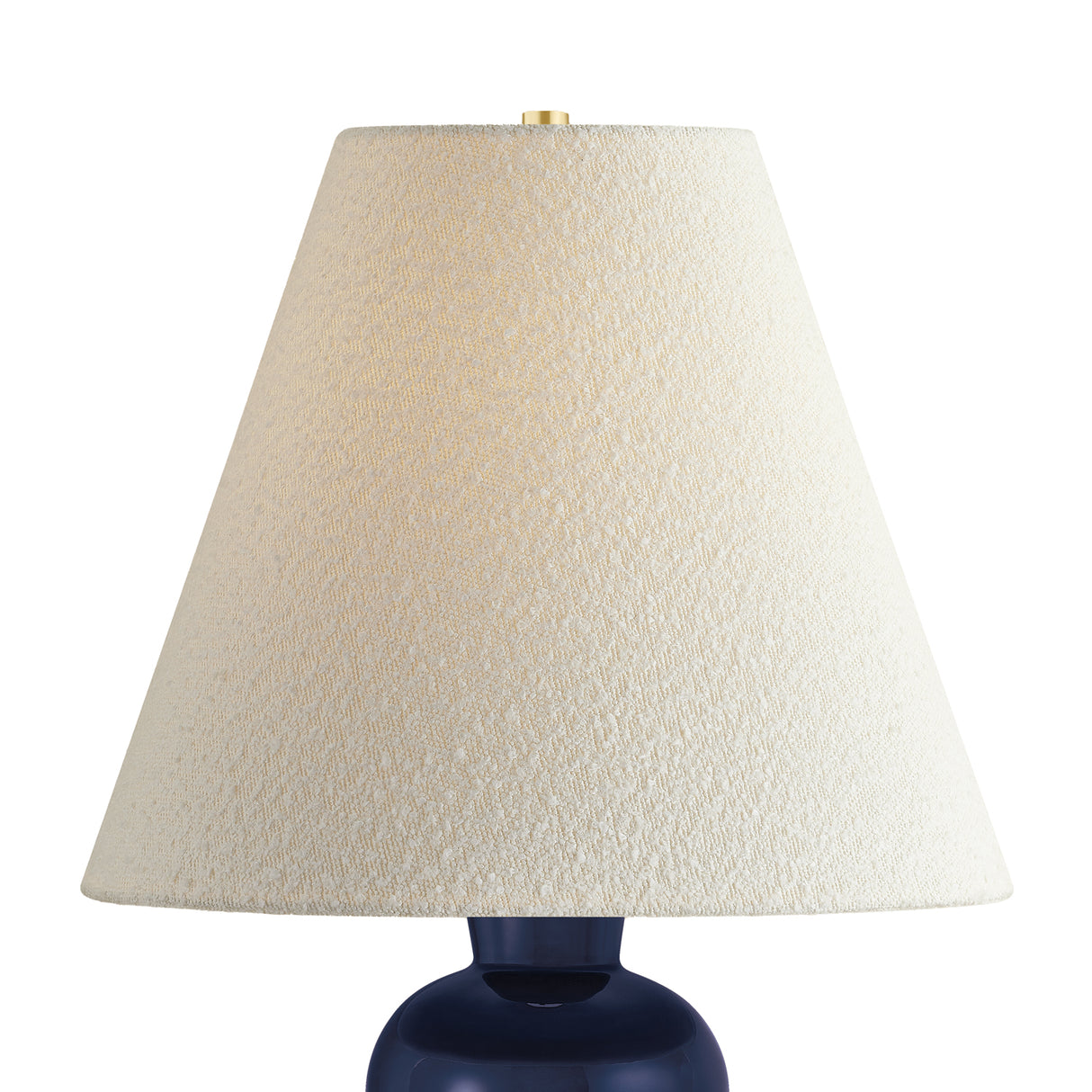 Maceo Table Lamp 33", Dark Indigo and Ivory Boucle