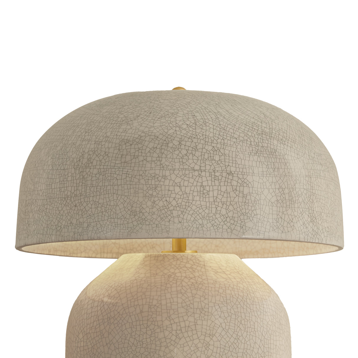 Rayburn Table Lamp 17", Glossy Ivory Slate Crackle