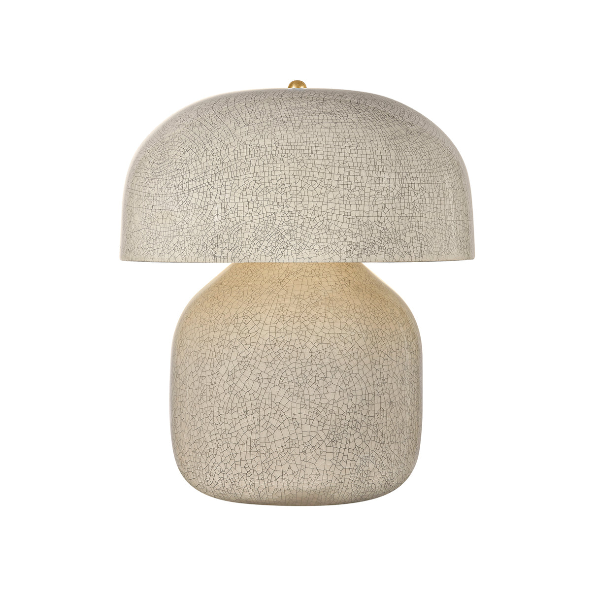 Rayburn Table Lamp 17", Glossy Ivory Slate Crackle