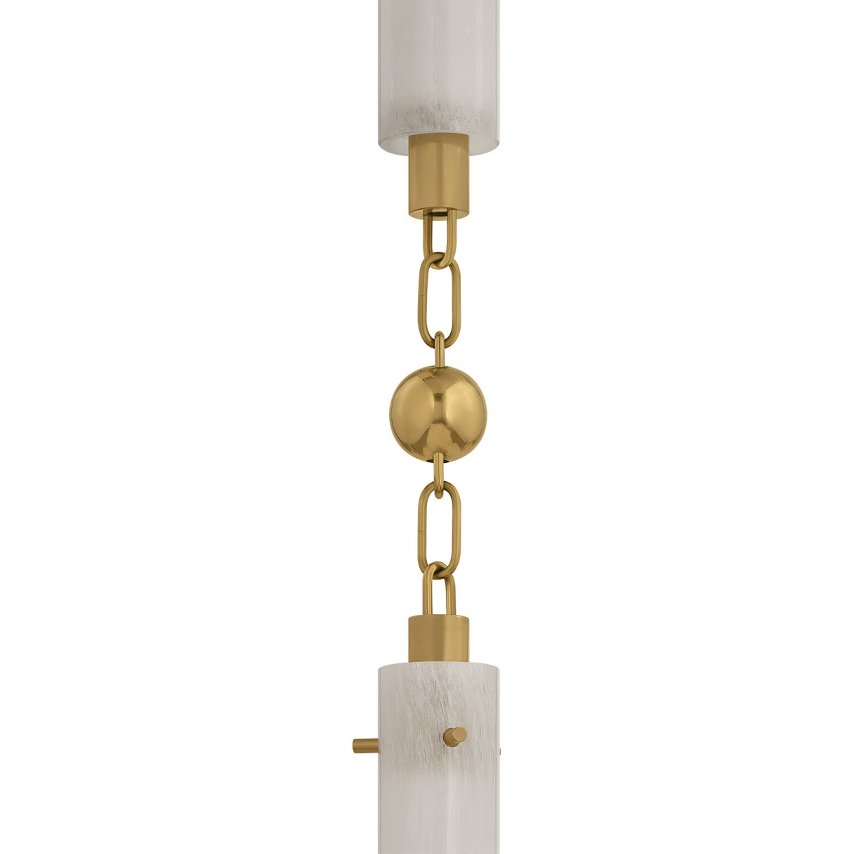 Nicolette LED Pendant 3", Vintage Brass and Seeded Cloud Glass